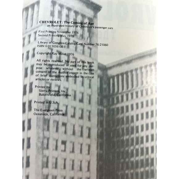 Chevrolet: The Coming Of Age An Illustrated History Of Chevrolets Passenger Cars - Picture 5 of 7